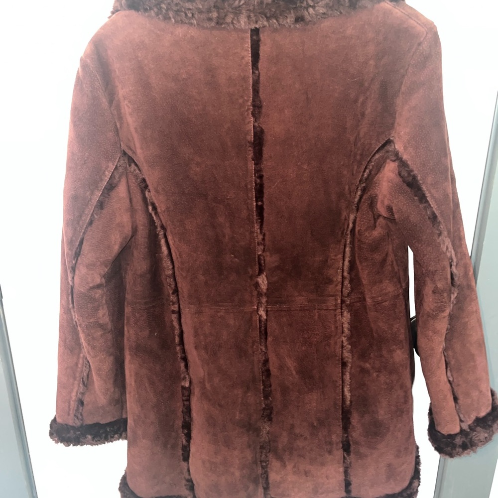 Wilsons Leather Brown Teddy Jacket Classic Design - Picture 5 of 5